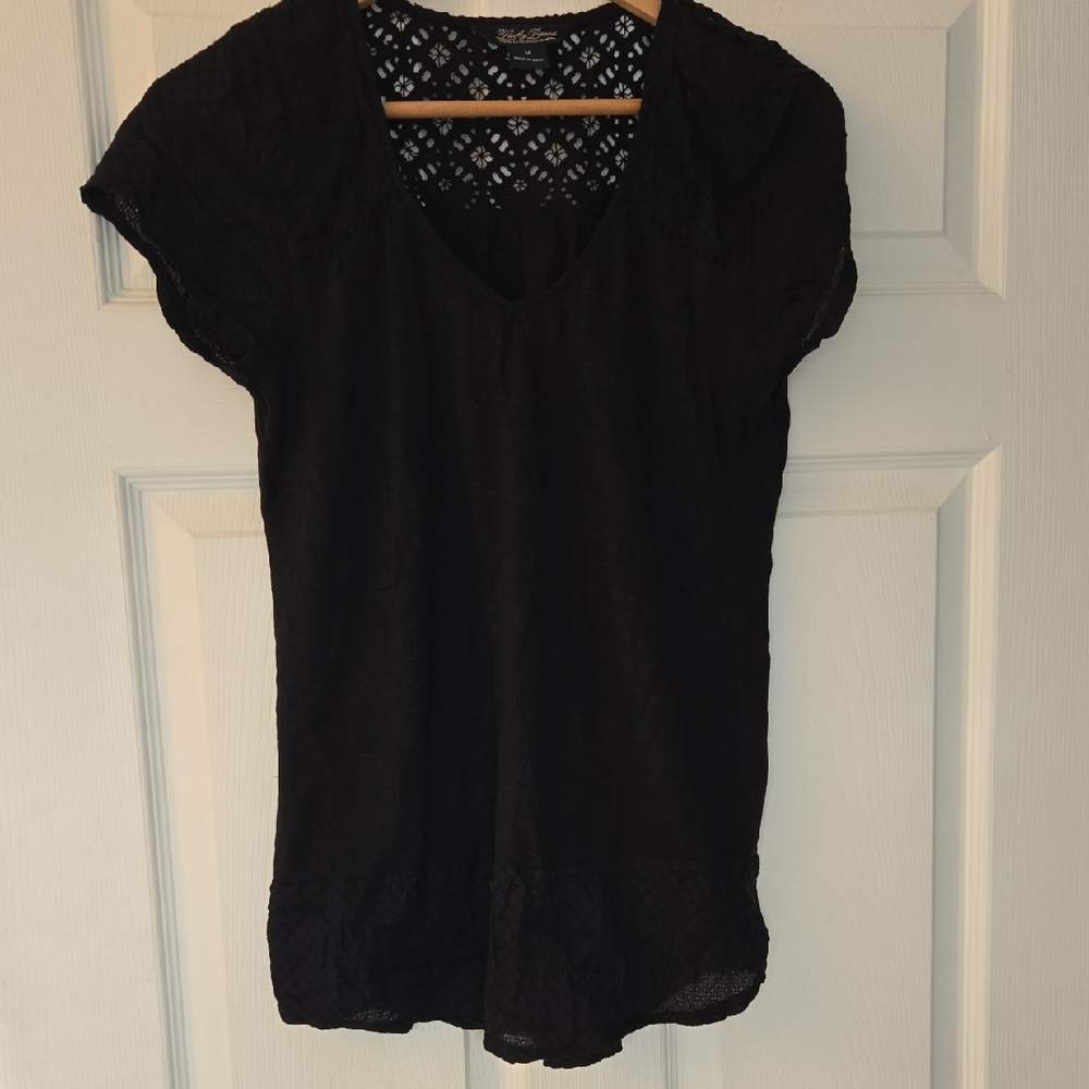 Lucky Brand Black Lace Women's Blouse